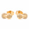 Boucles d'oreilles Fred Chance Infinie - Boucles d'oreilles puces en or rose et diamants 58 Facettes 1600573CN