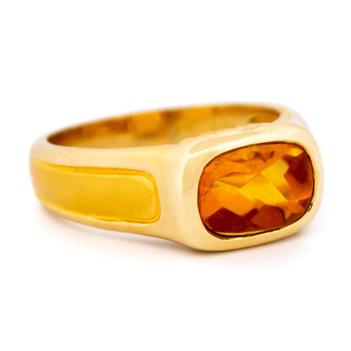 Bague 61 Bague deux têtes de puma en or 18 carats et citrine 58 Facettes 0252E062542541D5B0831CF7CB0A50BC