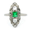 Bague 52 Bague marquise en platine avec diamants et émeraude 58 Facettes 6CD3767A46234677B32C1E78852E3D8D