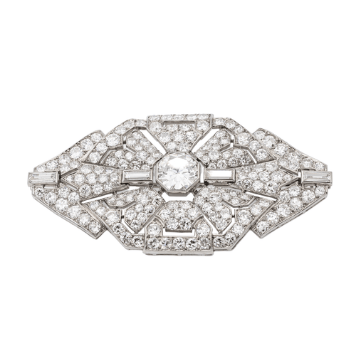 Broche Broche Art Déco Or blanc, Platine Diamant 58 Facettes 1629029CN