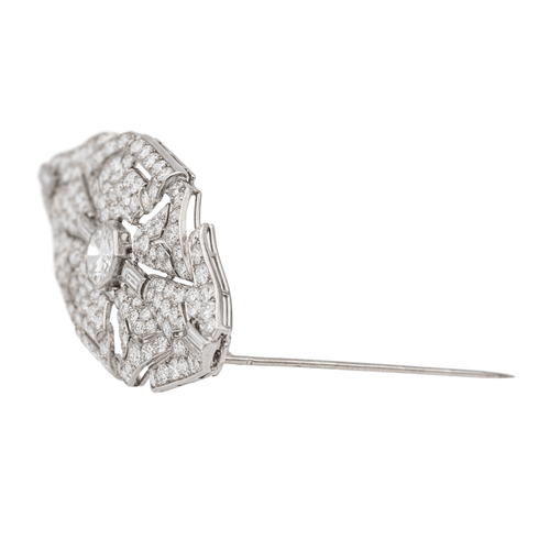 Broche Broche Art déco en or blanc et platine avec diamants 58 Facettes 1629029CN