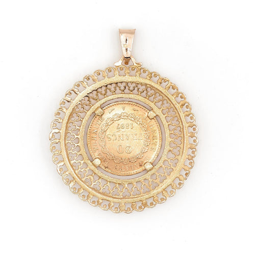 Pendentif Pendentif Pièce Or jaune 58 Facettes 1637028CN