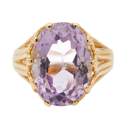 Bague 57 Bague Cocktail Or jaune Améthyste 58 Facettes 1637061CN