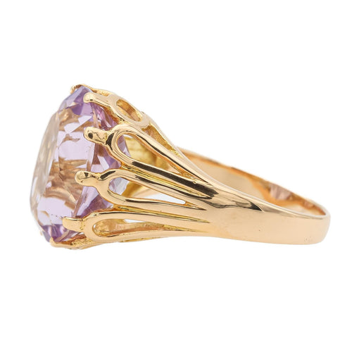 Bague 57 Bague Cocktail Or jaune Améthyste 58 Facettes 1637061CN