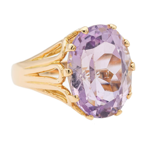 Bague 57 Bague Cocktail Or jaune Améthyste 58 Facettes 1637061CN
