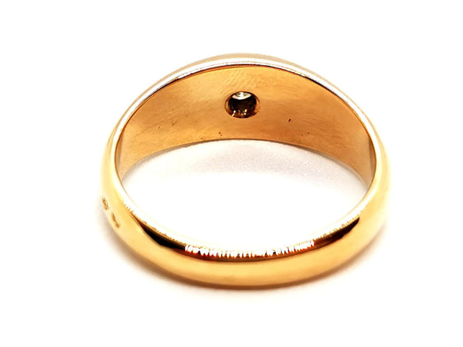 Bague 53.5 Bague en or jaune 18 carats sertie d’un diamant brillant 58 Facettes 1637063CN