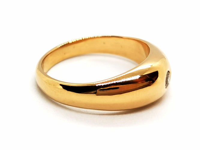 Bague 53.5 Bague Or jaune Diamant 58 Facettes 1637063CN