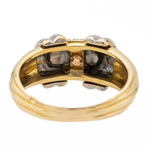 Bague 55 Bague Or jaune, Or blanc Diamant 58 Facettes 1639196CN