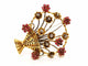 Broche Broche Fleur Or jaune, Or blanc Rubis, Diamant 58 Facettes 1639514CN