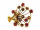 Broche Broche Fleur Or jaune, Or blanc Rubis, Diamant 58 Facettes 1639514CN