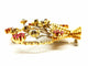 Broche Broche Fleur Or jaune, Or blanc Rubis, Diamant 58 Facettes 1639514CN