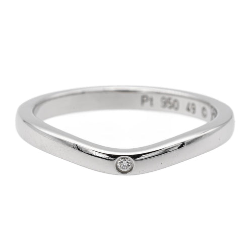 Bague 49 Cartier Ballerine - Bague alliance en platine et diamants 58 Facettes 1644038CN