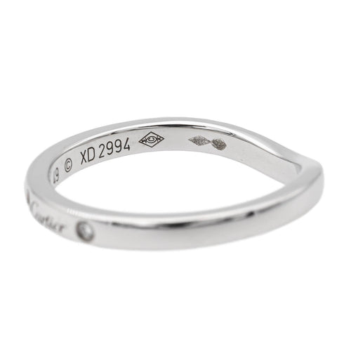 Bague 49 Cartier Ballerine - Bague alliance en platine et diamants 58 Facettes 1644038CN