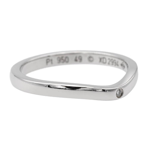 Bague 49 Cartier Ballerine - Bague alliance en platine et diamants 58 Facettes 1644038CN