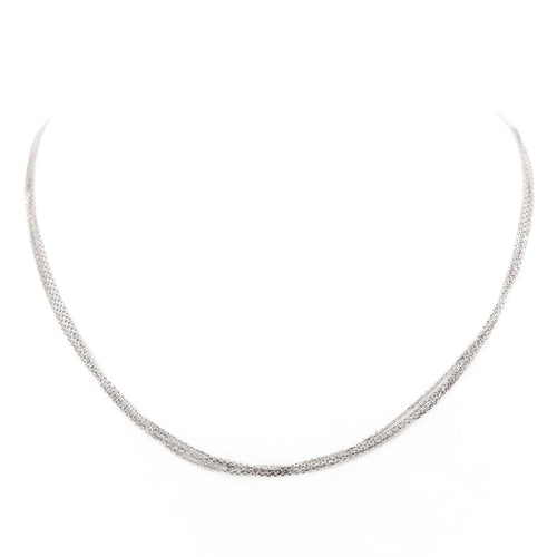 Collier Collier Maille forçat Or blanc 58 Facettes 1649198CN