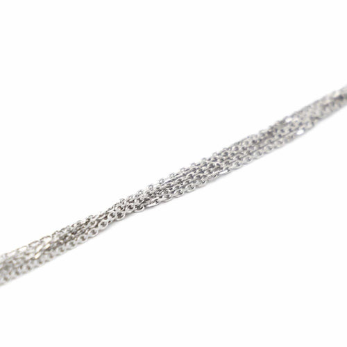 Collier Collier Maille forçat Or blanc 58 Facettes 1649198CN