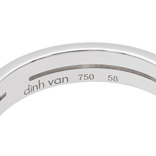 Bague 58 Dinh Van Bague Alliance Seventies Or blanc 58 Facettes 1649322CN