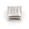 Pendentif Pendentif carré en or blanc 18 carats et diamants 58 Facettes 1650249CN