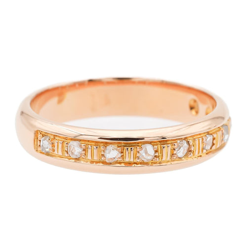 Bague 55 Bague Demi alliance Or rose Diamant 58 Facettes 1653928CN