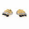 Boucles d'oreilles Boucles d'oreilles en or jaune et blanc 18 carats saphirs et diamants 58 Facettes 1667868CN