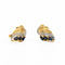 Boucles d'oreilles Boucles d'oreilles en or jaune et blanc 18 carats saphirs et diamants 58 Facettes 1667868CN