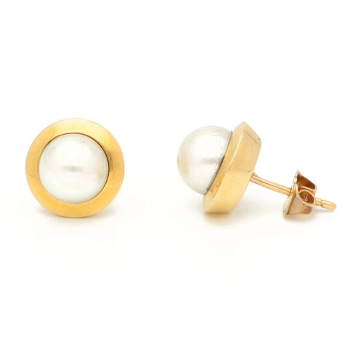 Boucles d'oreilles Boucles d'oreilles en or jaune 18 carats avec perles 58 Facettes D58E9815BB6846309162BD537BE070DD