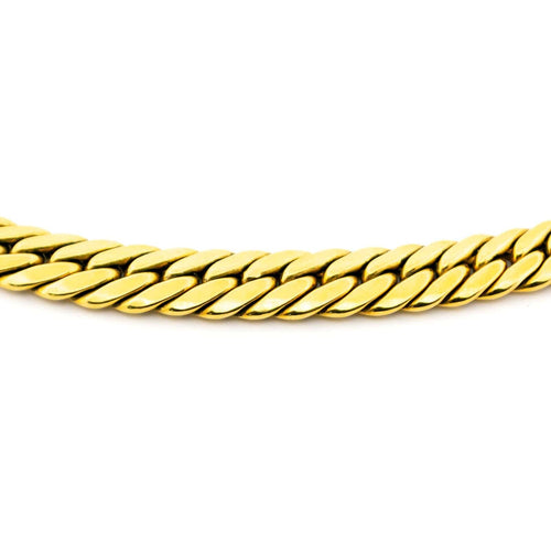 Collier Collier gourmette à maillons gradués en or jaune 18 carats 58 Facettes D393BBE13153441694EB801848C96BF9