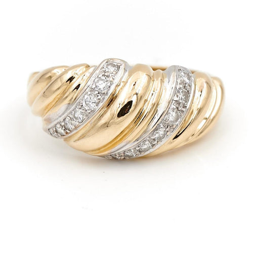 Bague 54 Bague Or jaune, Or blanc Diamant 58 Facettes 1692969CN