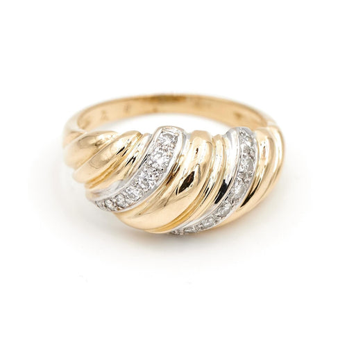 Bague 54 Bague Or jaune, Or blanc Diamant 58 Facettes 1692969CN