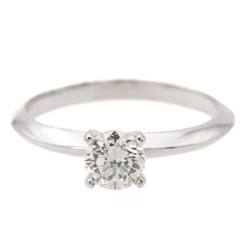 Bague 51 Bague solitaire en platine 950 avec diamant 0,50 ct 58 Facettes 1692970CN