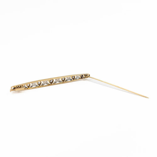 Broche Broche Art déco en or jaune et or blanc avec diamants 58 Facettes 1696189CN