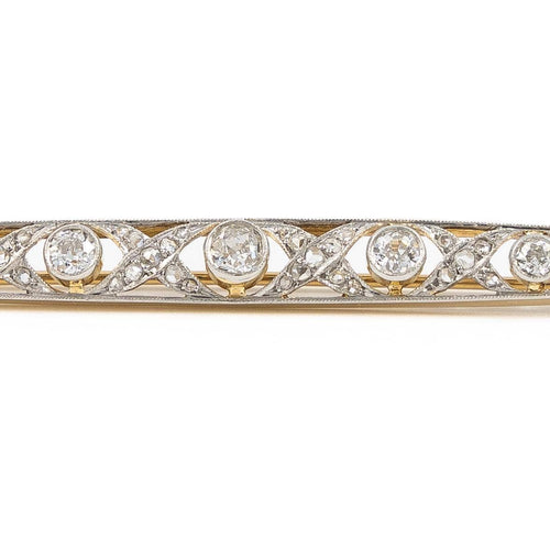 Broche Broche Art déco en or jaune et or blanc avec diamants 58 Facettes 1696189CN