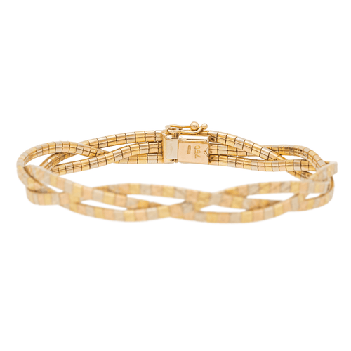 Bracelet Bracelet vintage trois ors 18 carats (750) 58 Facettes 1696343CN
