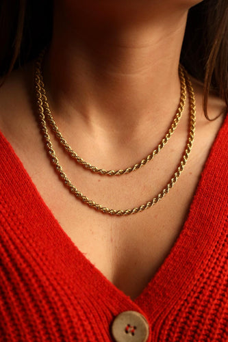 Collier Collier maille corde en or jaune 18 carats 58 Facettes 1696360CN