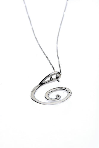 Collier Collier spirale - Pendentif en or blanc 18 kt et diamants 58 Facettes 16981