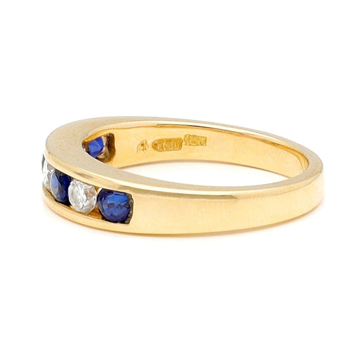 Bague 52.5 Bague vintage en or jaune 18 carats avec diamants et saphirs 58 Facettes 98F3146B2C514D7D80B0BF5F287C393F