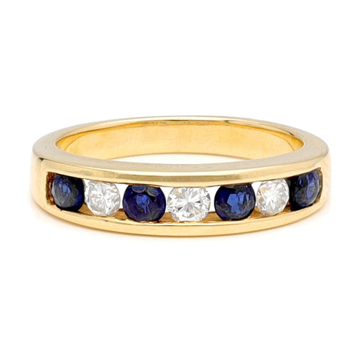 Bague 52.5 Bague vintage en or jaune 18 carats avec diamants et saphirs 58 Facettes 98F3146B2C514D7D80B0BF5F287C393F