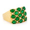 Bague 59.5 Bague Harem en or jaune 18 carats avec diamants et émeraudes 58 Facettes C3A0873746D6496299E553C4B70E4B58