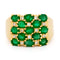 Bague 59.5 Bague Harem en or jaune 18 carats avec diamants et émeraudes 58 Facettes C3A0873746D6496299E553C4B70E4B58