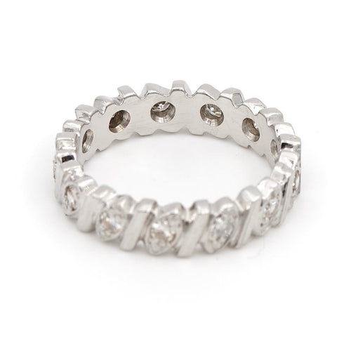 Bague 50 Bague Alliance Or blanc Diamant 58 Facettes 1718077CN