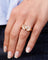 Bague 53 Bague en or rose 18 carats avec diamant 58 Facettes 17189