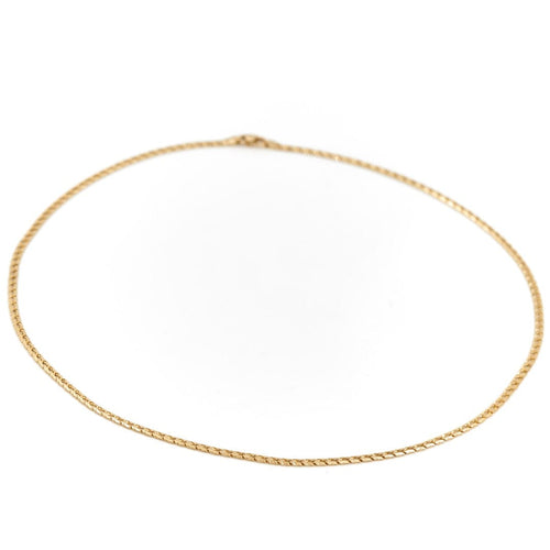 Collier Collier maille forçat facettée en or jaune 18 carats 58 Facettes 1719201CN