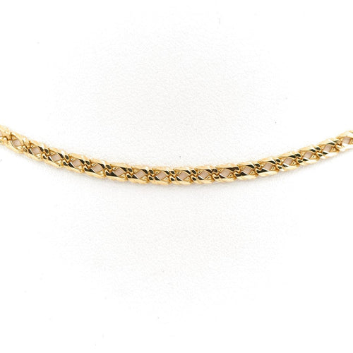 Collier Collier maille forçat facettée en or jaune 18 carats 58 Facettes 1719201CN