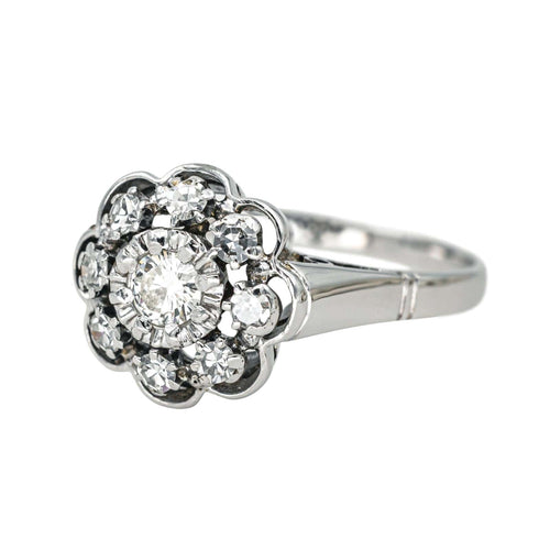 Bague 64 Bague Marguerite Or blanc Diamant 58 Facettes 1720542CN
