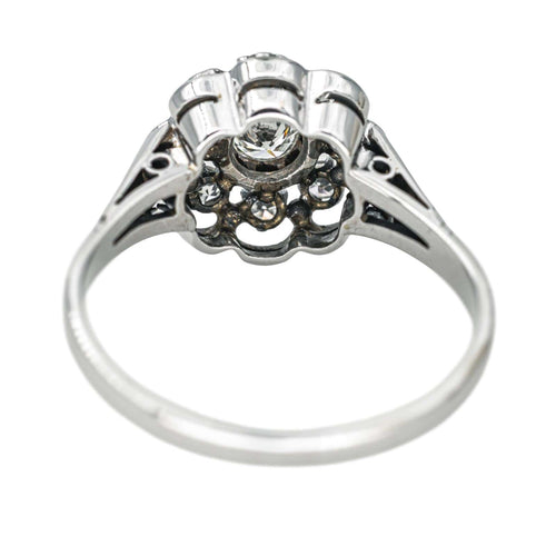 Bague 64 Bague Marguerite Or blanc Diamant 58 Facettes 1720542CN