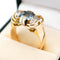 Bague 63.5 Bague tank rétro en or jaune et blanc 18k avec spinelle et diamants 58 Facettes 04003C336EBB435BAE355B928818F7AC