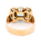 Bague 63.5 Bague tank rétro en or jaune et blanc 18k avec spinelle et diamants 58 Facettes 04003C336EBB435BAE355B928818F7AC