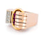 Bague 54.5 Bague tank rétro en or 14k avec rubis et diamants 58 Facettes AE57BAE41CA344DDBF1C217207860792