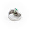 Bague 47 Bague Toi & Moi Or blanc Emeraude, Diamant 58 Facettes 1731222CN