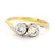 Bague 50.5 Bague Toi et Moi en or jaune 18 carats et platine, diamants 58 Facettes 5313ECE474A6486682BAC5A47E2D50B7